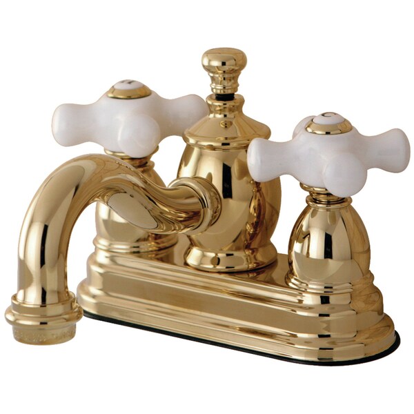KS7102PX 4" Centerset Bathroom Faucet, Polished Brass
